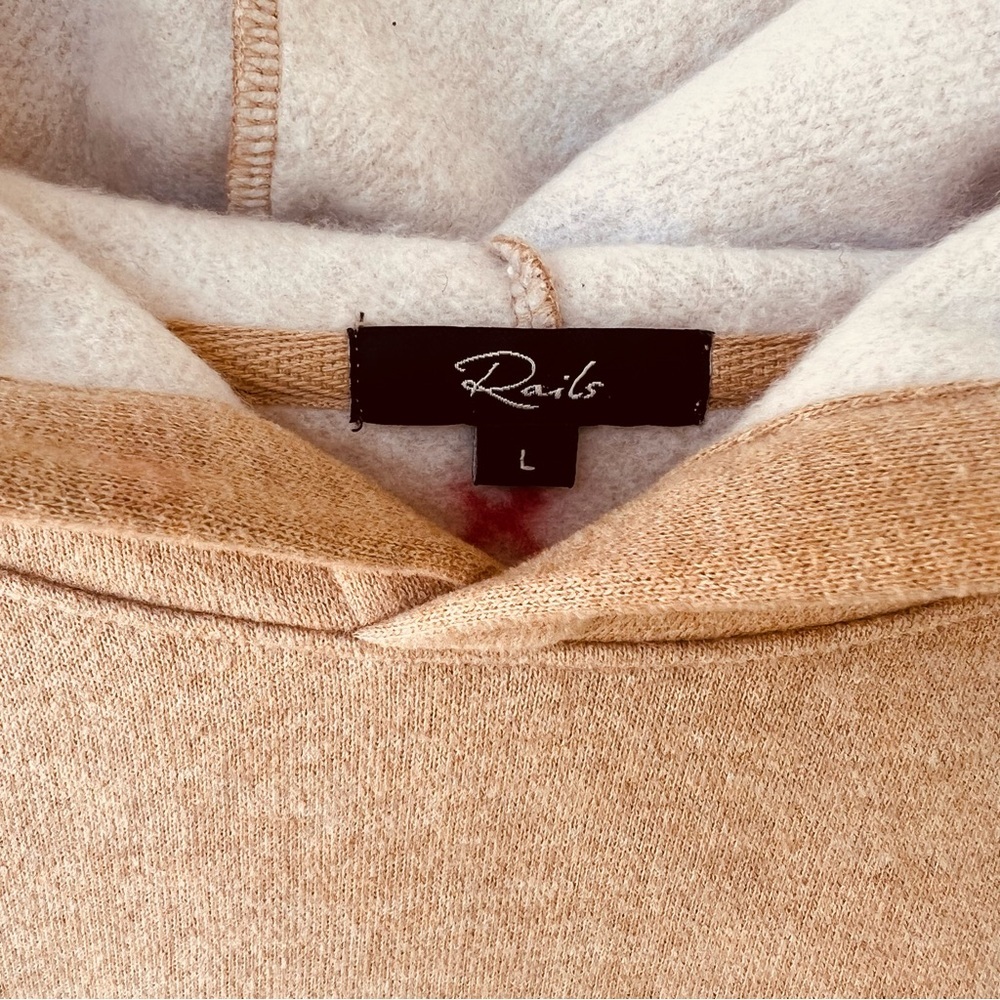 Rails Super Soft “Nico” Boxy Heathered Camel Hood… - image 3